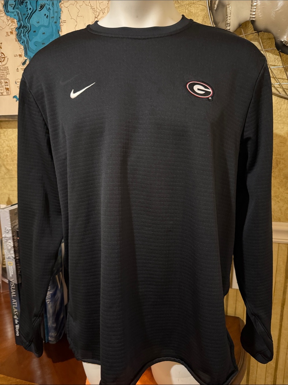 Nike Black Georgia Bulldogs Long-Sleeve Performance Top XL